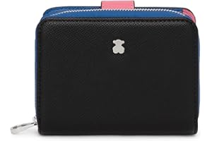 TOUS 2001689951, Billetera New Dubai Saf Tri Negro Pequeña Mujer, Talla Única