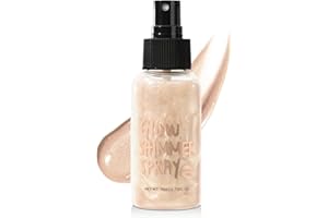 EONFAVE Body Shimmer Oil - Waterproof Body Luminizer Liquid Highlighter Makeup - Moisturizing Non-sticky Glow Shimmer Spray - Face&Body Smooth Light Glow Illuminator