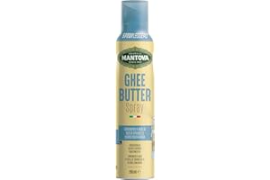 Ghee Butter Spray 200 ml - 100 % naturel, 100 % léger, 100 % facile - Avec le spray, vous économisez jusqu'à 90 % du produit - Frères Mantoue depuis 1905