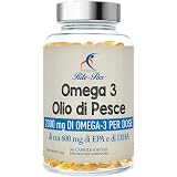 OMEGA 3 2000mg Olio di Pesce MADE IN ITALY Rock The Protein® ○ 360 Capsule  SoftGel 360mg EPA e 240mg DHA per Dose Integratore Fish Oil Omega 3 Capsule  Ricche di Acidi