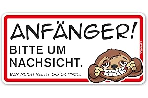 ‎YOUNIKAT younikat Fahr-Anfänger Magnet-Schild I Faultier I 20 x 10 cm I für PKW und Anhänger I magnetisch und wetterfest I dv1056