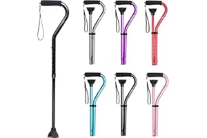 BeneCane Walking Cane for Men & Women Adjustable Cane with Offset Soft Cushioned Handle -Portable Lightweight Sturdy Mobility Walker Aid for Elderly, Seniors Collapsible Cane