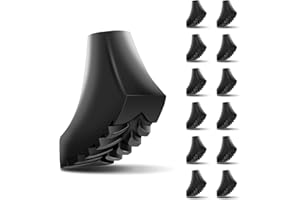 Patins de Marche Nordique 12 Pieces, Embout Bâton de Marche Universel pour Les Bâtons de Marche Courants Antidérapant tampons Asphalte pour Tous Les Bâtons de Randonnée (Inner 11mm)…