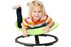 HMLOPX Kids Swiel Chair, Autism Sensory Toy Chair for Kids, Spinning Chair Wobble Chair Kids Balance Toys & Games Balance Physical Therapy Equipment, Kids Indoor Outdoor Spinning Carousel, Ages 3-12 ( Color