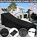 Produktbild IrahdBowen Staubschutz Outdoor Sun Lounge Stuhlabdeckung Möbel Staubschutz Wasserdichte Abdeckung Garten Terrasse Möbel Sunbed Abdeckung Sofa Stuhlabdeckung 200x68x40-70 cm (Schwarz)