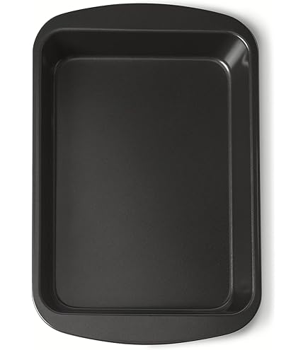 Woll Bakeware Bakeware Bakvorm, vierkant, 28 x 28 cm, met hittebestendige siliconen handgrepen tot 230 °C, PFAS-vrij, tweelaagse antiaanbaklaag, gealuminiseerd staal, zwart