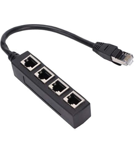 Jaimela RJ45 Splitter Adapter - 2 Stuks, 1 Op 2 Voor Ethernet Cat 5/6/7/8