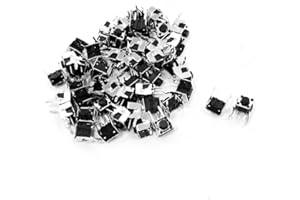 SOURCING MAP sourcingmap 50pcs Momentary 2 Pin Right Angle Tactile Tact Button Switch 6mm x 6mm x 5mm