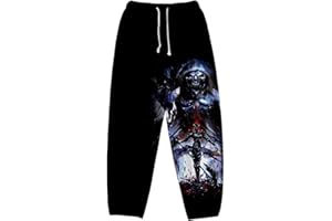 XSLGOGO Unisex Anime Overlord Hose Albedo Jogginghose Momonga Graphics Haremshose mit elastischer Taille und Kordelzug