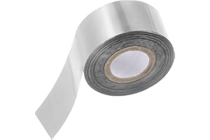 PATIKIL Papel de Estampado en Caliente de 1.6" x 400 Pies, Rollo de Papel de Estampado en Caliente para Transferencia de Calor para Cuero DIY, Decoración de Logotipos, Plata