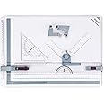 A3 Drawing Board, 51*36.5 cm Adjustable Angle System Drawing Board, Drawing Board Set with Protractor, Paper Locator, Sliding Ruler, Anti Slip Support Leg, System Angle Parallel Motion Drawing Board