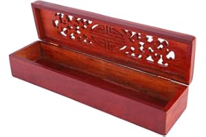 BIITFUU Drewniane pudełko na kadzidło, stojak na kadzidełka, wietnam, Nanmu Joss, różne przegródki na kadzidełka, buddyjskie zapasy (#3)