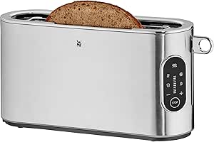 WMF Lono Silk Toaster 2 Scheiben - Edelstahl Toaster Mit Brötchenaufsatz & 7 Bräunungsstufen