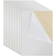 JMOOT White Self Adhesive Felt Fabric Sheets, 12 Pcs Sticky Back Felt Sheets with Adhesive Backing A4 Size Fabric Sticky Back Sheet for Craft