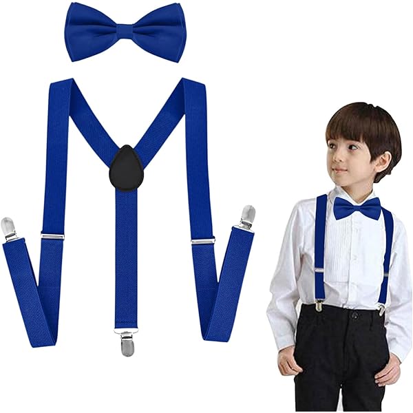 Bretelles Réglables Marron Pour Enfants (Garçons/Filles) - Clip Dos En Y - Tenue Photo Ou Fête