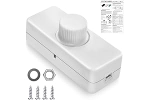 Vridbar LED-dimmer, 220–240 VAC/50 Hz, dimmerströmbrytare för LED-lampor, 3–100 watt LED, sladddimmer, sladddimmer för dimbar