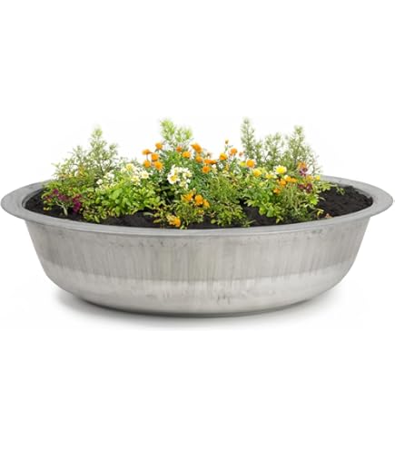 Blümelhuber Zinkwanne zum Bepflanzen oder als Miniteich für Terrasse