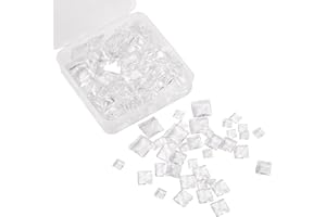 BEEFLYING 150 Pz 3 Stili Cabochon A Cupola Quadrata Trasparente Cabochon Quadrati in Vetro Trasparente Cabochon Cupola in Vetro per Cameo Foto Ciondolo Creazione di Gioielli