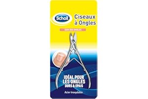 Scholl Ciseaux À Ongles Durs et Épais pour Pieds - Coupe Ongles Précise et Hygiénique, Acier Inoxydable Durable, Design Ergonomique pour Soins Pieds Maison et Pédicure Professionnelle