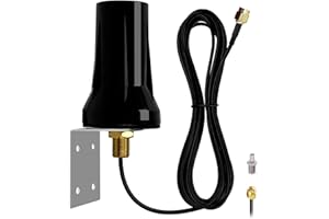 Greatzer 5G LTE 4G Antenne Outdoor 7DBI Omnidirektionale Signalverstärker SMA/2 x TS9 Antenne 700-6000MHz,GSM/GPRS/2G/3G/4G/5G für 5G LTE Router Intelligentes Zuhause Sicherheitsüberwachung-3M