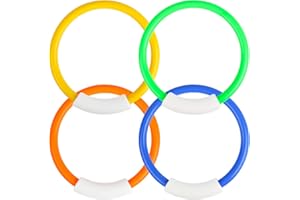 DERAYEE 4pcs Anneaux de Plongée Colorées pour L'Entraînement sous-Marin,Les Fêtes de Piscine,Jouets Natation,Jeux Piscine Enfant