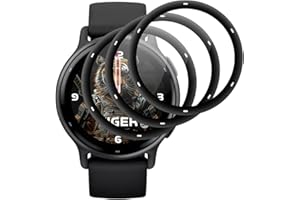 Beukei Panzer Schutz Glas für Garmin Vivoactive 5, 3 Stück Glasschutz[3D Vollständige Abdeckung][Fingerabdruck kompatibel][9H Härte] Film