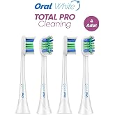 Oral White Sonic Total Pro Cleaning Yedek Diş Fır&ccedil;ası Başlığı, 4'l&uuml; Paket | Sonic Total Pro Cleaning, Hassas Temizlik, Philip