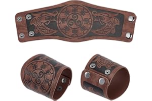 nbeads Protège Bras en Cuir, Dragon Protège-Bras de Tir à l'arc Gauntlet Bracelet Médiéval Armure Brassards Protecteur de Bras de Chevalier pour Accessoires de Costume d'halloween