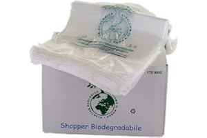 C.X.Y. 1000 PZ BUSTE BIODEGRADABILI MANICO COMPOSTABILI MINI 23X40 SHOPPER