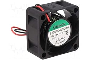 Sunon Wentylator 40x40x20mm EE40201S2-999 DC 12 V 6000 obr./min 21dBA łożysko ślizgowe 2 żyłki