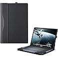 VEVOOD Laptop Cover for Dell inspiron7640 7635 16" (5620 5625 5630 7610 7620 7630) 2-in-1， All Inclusive Drop Case 16" PU Leather Inside Pocket Cover (Dark Gray)