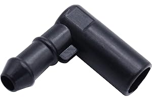 Esenlong 90 ° Schlauchanschluss Windschutzscheibe + Scheinwerferwaschanschluss 13171805 für Opel (Schwarz)