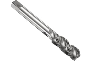 sourcing map Spiral Flute Thread Taps M12 x 1 H2 Metric Machine Threading Tap Bit, Uncoated Screw Tapping Repair Tool, M2 High-Speed Steel (HSS)
