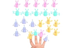 COSORO 20Pcs Monsters Finger Puppets for Kids,Children Hand Puppets,Finger Puppet Doll Props Rubber Baby Monster,Mini Plush Figures Toy Assortment for Boys Girls Toddlers Christmas Party Stocking Stuffers