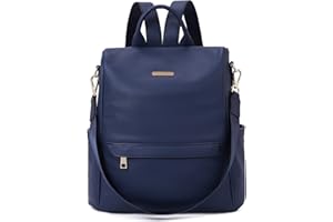 CLUCI Rucksack Damen Leder Mode Diebstahlsicherer Reiserucksack Schultertasche für Frauen 2 in 1 Dunkelblau