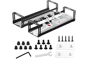 PAVSTINE Organizador Cables Escritorio 2 Piezas, Recoge Cables Mesa Escritorio Sin Perforar, Bandeja Cables Escritorio Para la Gestión de Cables, Canaleta Cables, Ordenar Cables