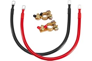 ‎CARBOLE CarBole Batteriekabel 25mm² 50cm,125A,3AWG,Batteriekabelsatz mit Ringklemmen,Verzinntes Kupfer Terminal,Kupferkabel Kupfer Stromkabel,Autobatteriekabel für Wohnmobil, Massekabel,2 Stück