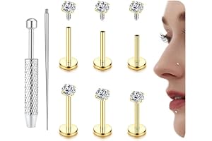 YADOCA G23 Titan helix piercing smycken broskörhängen internt gängade platt rygg öra piercing labret snäcka piercing allergiv