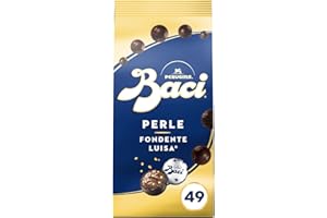BACI PERUGINA Perle Cioccolatini Fondenti ripieni alle Nocciole, Sacchetto 343g