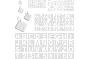 QUILAX 144 Pcs Letter Stencils for Crafts Reusable - Alphabet & Number Stencils for Painting, Lettering Stencil for DIY Art Projects on Wood, Walls, Fabric, Signs, Doors (1, 2, 3, 4 Inch)