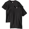 Hanes Men's Nano Premium Cotton T-Shirt (Pack of 2), Black, 3X-Large