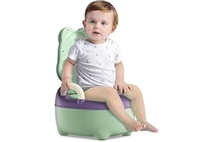 LILIIN Kinder Töpfchen Toilette, Baby Toilettensitz Toilettentrainer mit Griffe&PU-Kissen, Toiletten Topfstuhl Kindertoilette Baby Potty, für Kleinkinder, Grün, Typ A