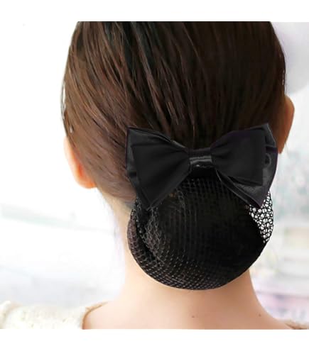 FRCOLOR Ballet Bun Nets For Kids And Women 8Pcs Elastic Crochet Hair Nets Breathable Mesh Covers For Dance Ballet Bun Protector Hair Accessories