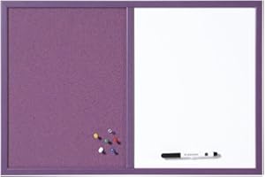 Bi-Office MX03435411 - Tablón organizador para escuela combinado, 60 x 40 cm, color violeta