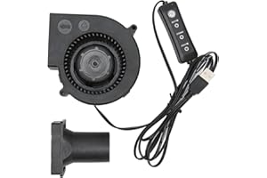 LAZMIN112 Ventola di Raffreddamento, 5V DC 3800RPM Ventola Turbo di Raffreddamento USB con Ingresso Aria da 60mm, 3 modalità di velocità della Ventola, 97x97x33mm
