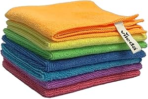 Vileda Colors Lot de 7 Chiffons de Nettoyage Multi-usages en Microfibre 100% Microfibre Multicolore 30 x 30 cm