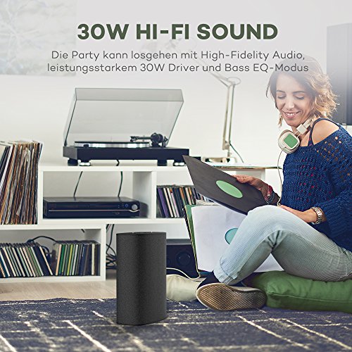 Bluetooth Lautsprecher Stereo VAVA VOOM 22, 30W Hi-Fi Sound, Bass EQ, Bluetooth oder 3.5mm Verbindung, Eingebaute Steuerknöfe, 5V/1A USB-Output, Kopplung mit Zweiten Lautsprecher Möglich für True Wireless Surroundsound, Red Dot Award Gewinner Bluetooth Lautsprecher Stereo VAVA VOOM 22, 30W Hi-Fi Sound, Bass EQ, Bluetooth oder 3.5mm Verbindung, Eingebaute Steuerknöfe, 5V/1A USB-Output, Kopplung mit Zweiten Lautsprecher Möglich für True Wireless Surroundsound, Red Dot Award Gewinner