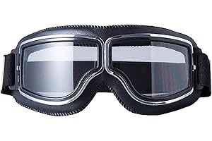 JDIEOQA Lunettes vintage coupe-vent pour moto Lunettes de casque Eyewears Accessoires de moto Facile à utiliser Protection de sécurité