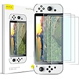 AKNES Switch OLED Screen Protector, Tempered Glass for Switch OLED, Film for Switch OLED(3 PACS) - [9H Hardness] [Anti-Scratc