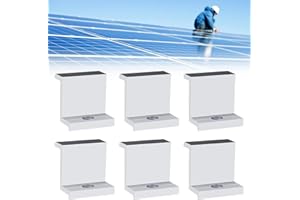 MPLEHDA Lot de 6 supports de panneau solaire pour panneau solaire Z - Fixation panneau solaire - Fixation pour modules PV - Supports de toit - Panneaux solaires pour panneau solaire